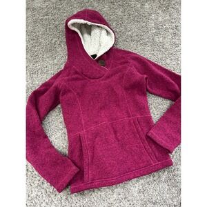 Koppen Pink Fleece Sherpa Lined Hooded Pullover Top Women's Size S